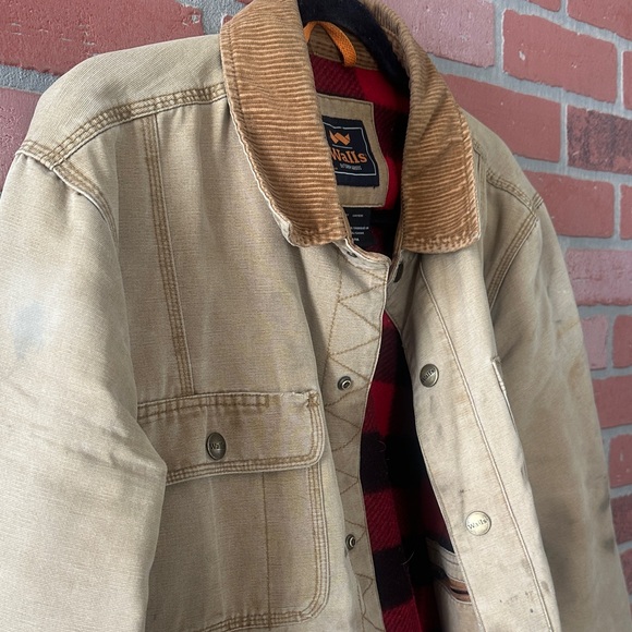 Walls Men's Beige Corduroy Collar Work Jacket - Picture 4 of 4